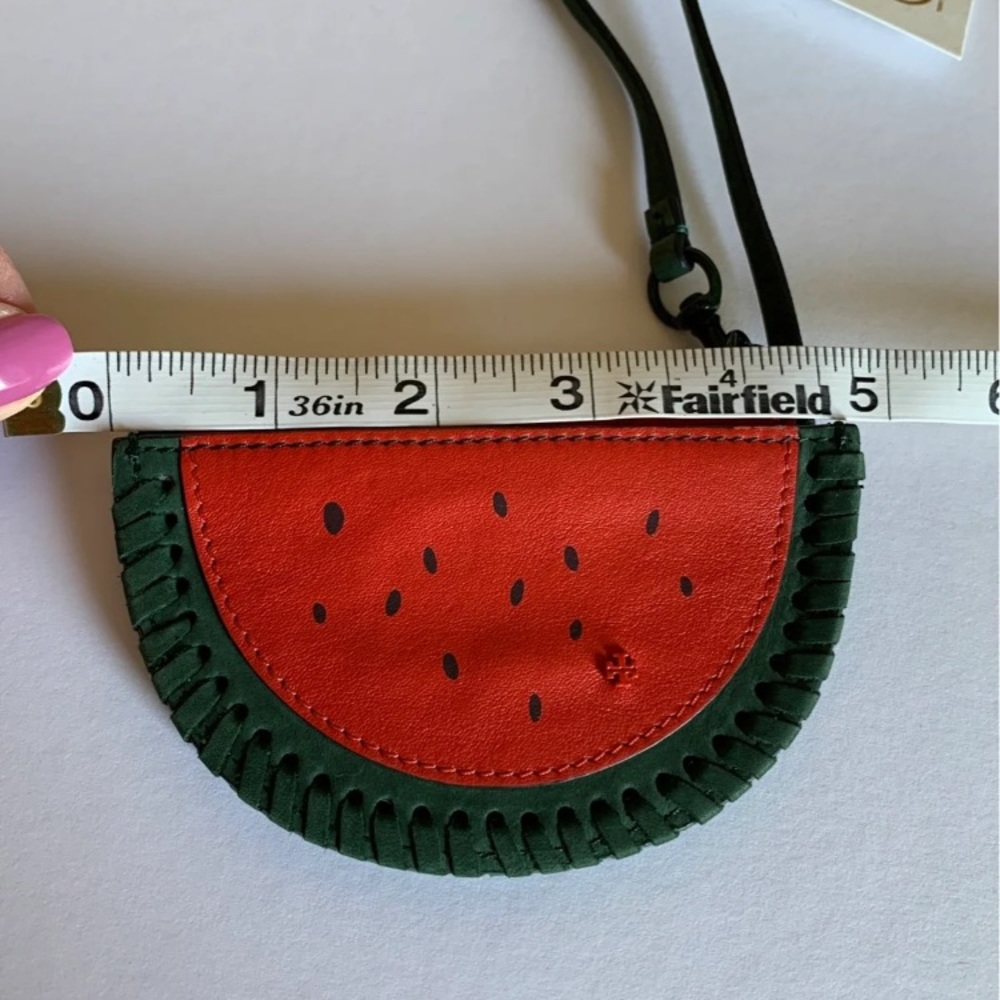 TORY BURCH Watermelon Coin Pouch Key Ring - Picture 11 of 12
